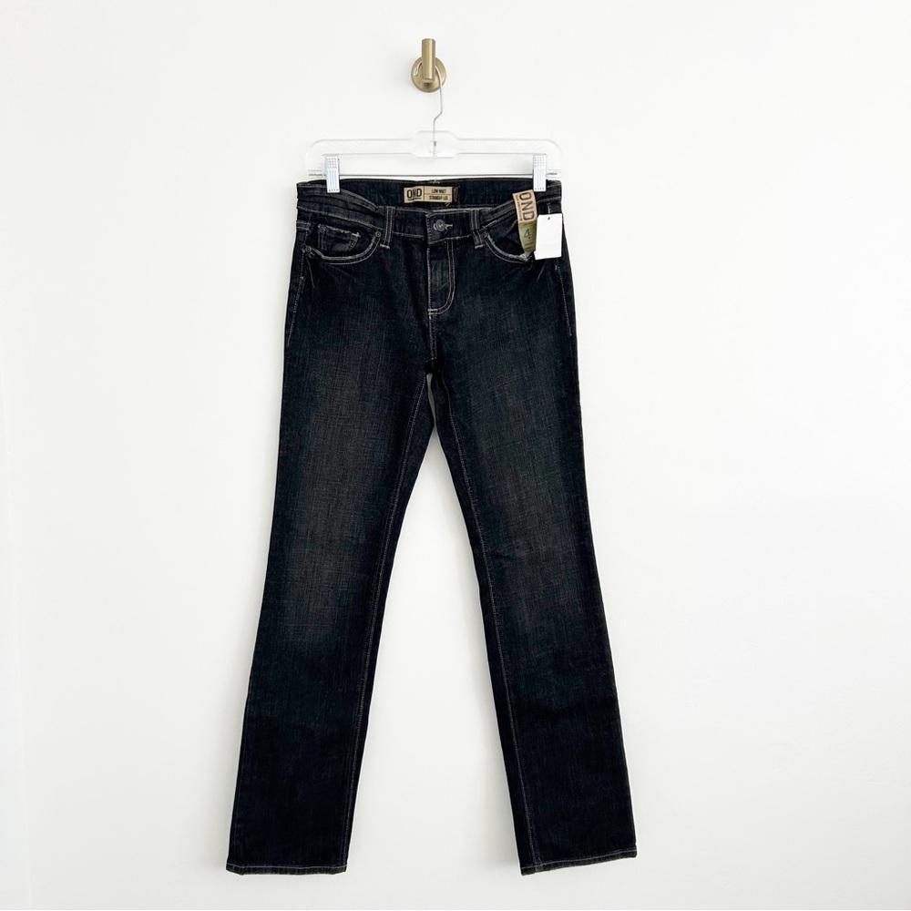 NEW Deadstock Old Navy Denim Y2K Low Waist Straight Leg Black Wash jeans Size 4